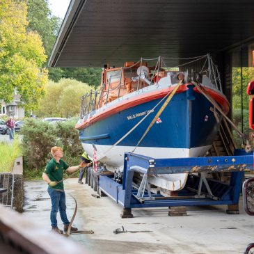 Lifeboat ‘Herbert Leigh’ arrives at Windermere Jetty Museum for vital conservation work